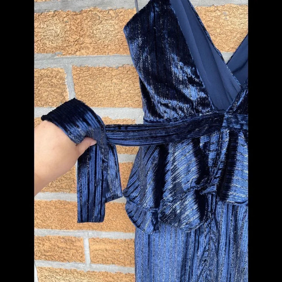 YUMI KIM DYNASTY VELVET DRESS MIDNIGHT TWINKLE XS - Picture 14 of 17